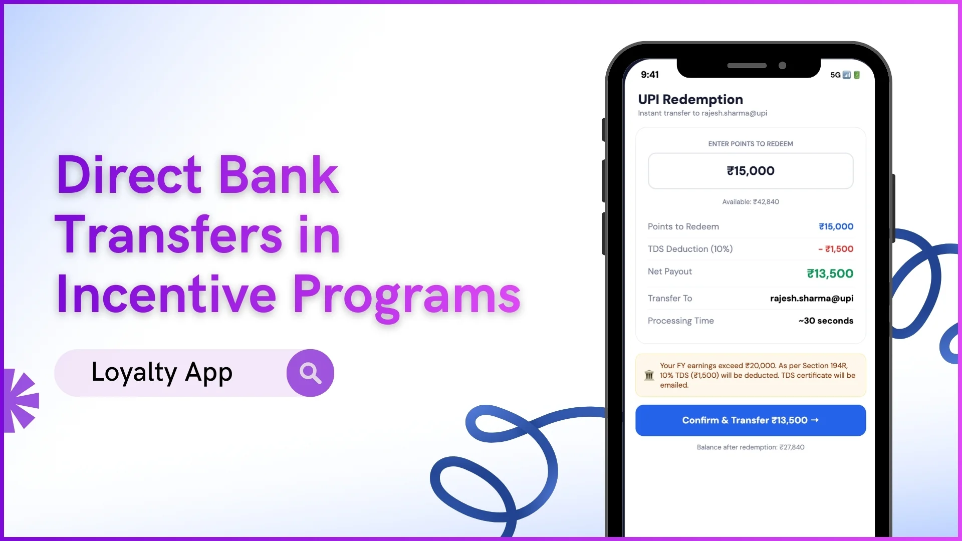 Direct Bank Transfers in Incentive Programs by Loyalty App