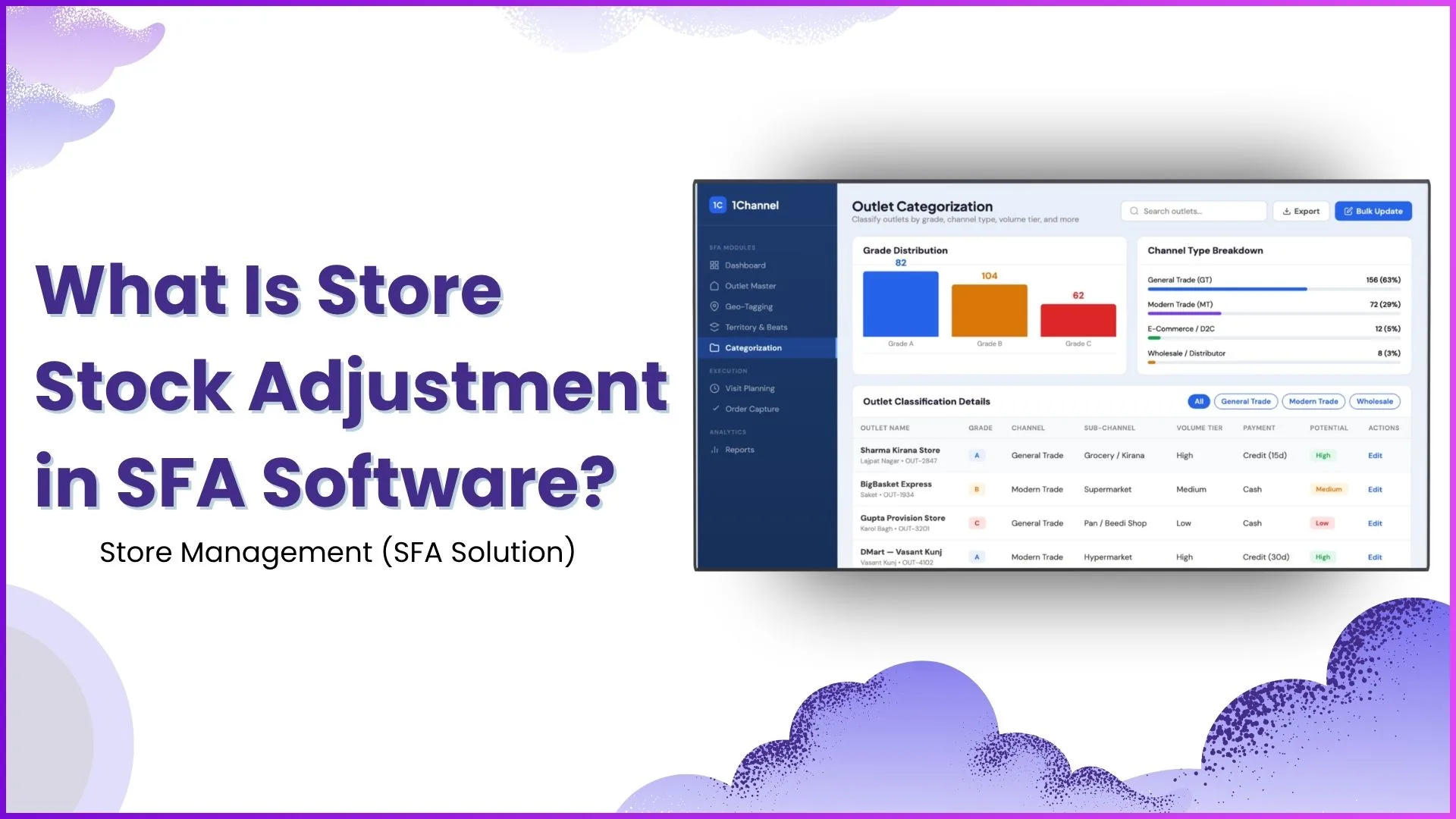 What Is Store Stock Adjustment in SFA Software?