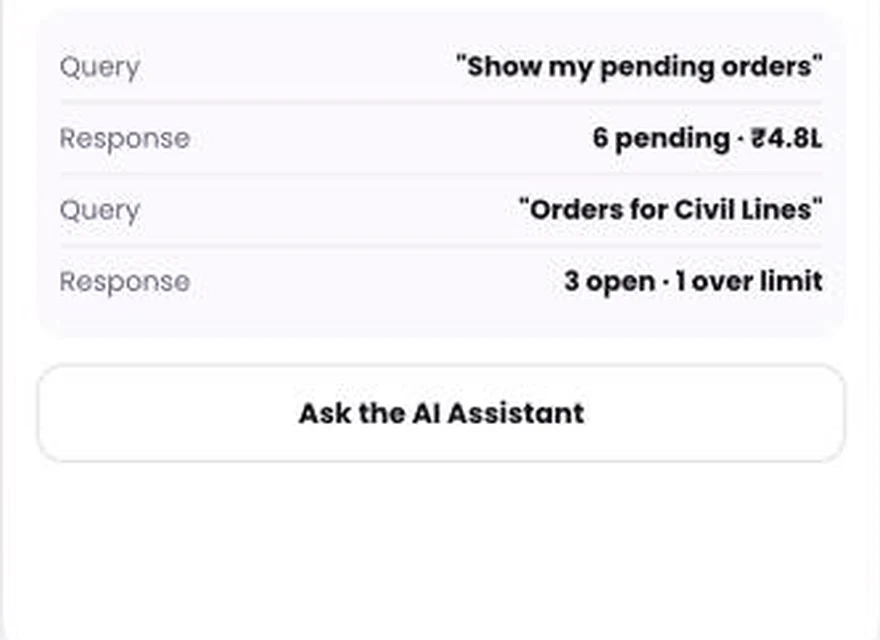 1Channel Field App mobile view — AI Assistant screen