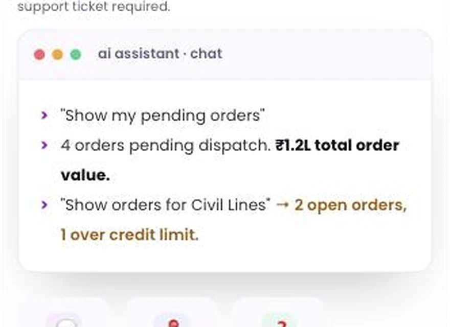 1Channel Mobile DMS App field view — AI Assistant screen